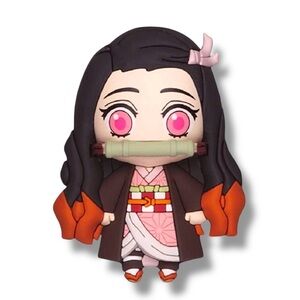 Demon Slayer Nezuko Kamado Pink Kimono 3D PVC Fridge Magnet Anime Fan Gift Decor